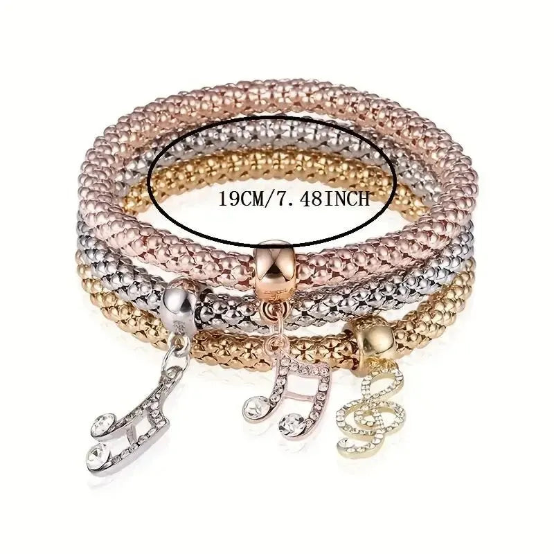 Charm Trio Bracelet Set