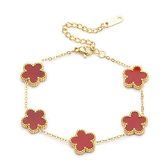 Gold-Plated Clover Bracelet