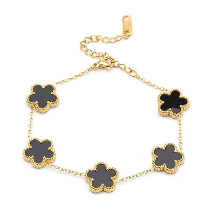 Gold-Plated Clover Bracelet