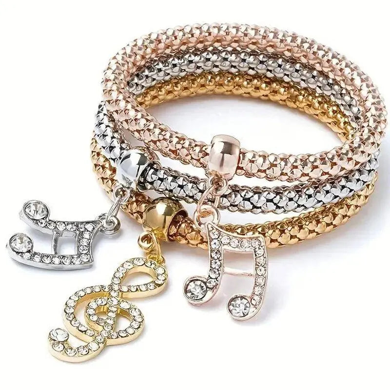 Charm Trio Bracelet Set