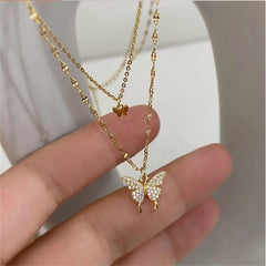 Crystal Butterfly Necklace