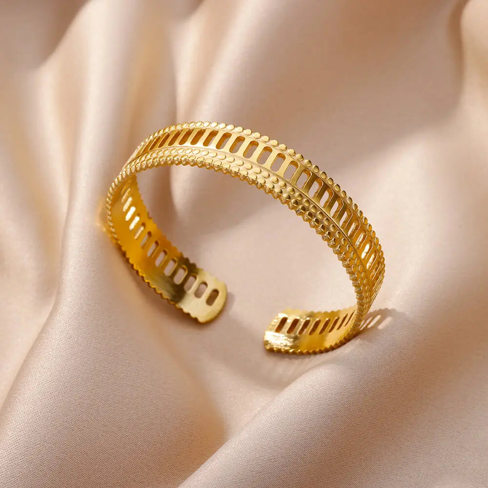 Adjustable Gold Cuff Bracelet