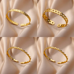 Adjustable Gold Cuff Bracelet