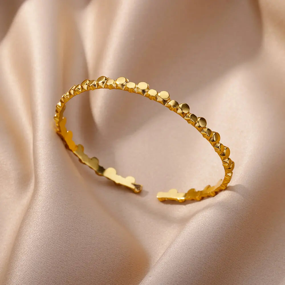 Adjustable Gold Cuff Bracelet