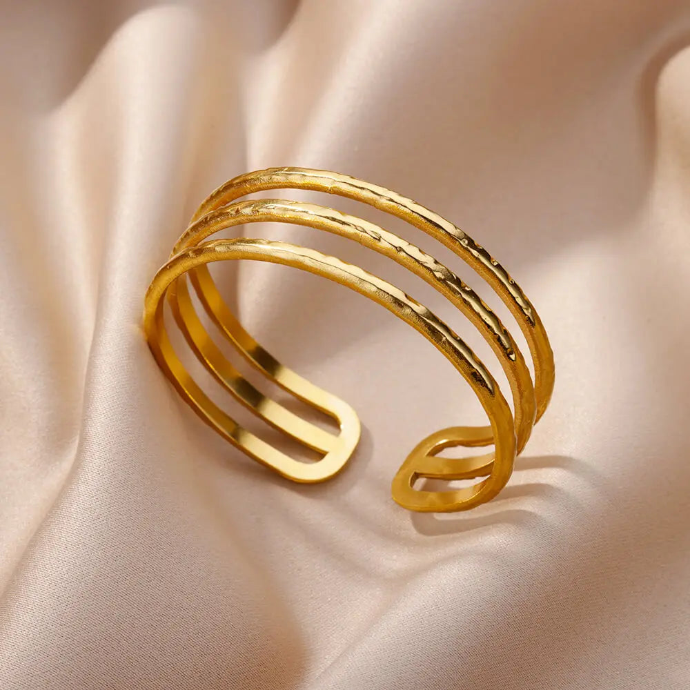 Adjustable Gold Cuff Bracelet