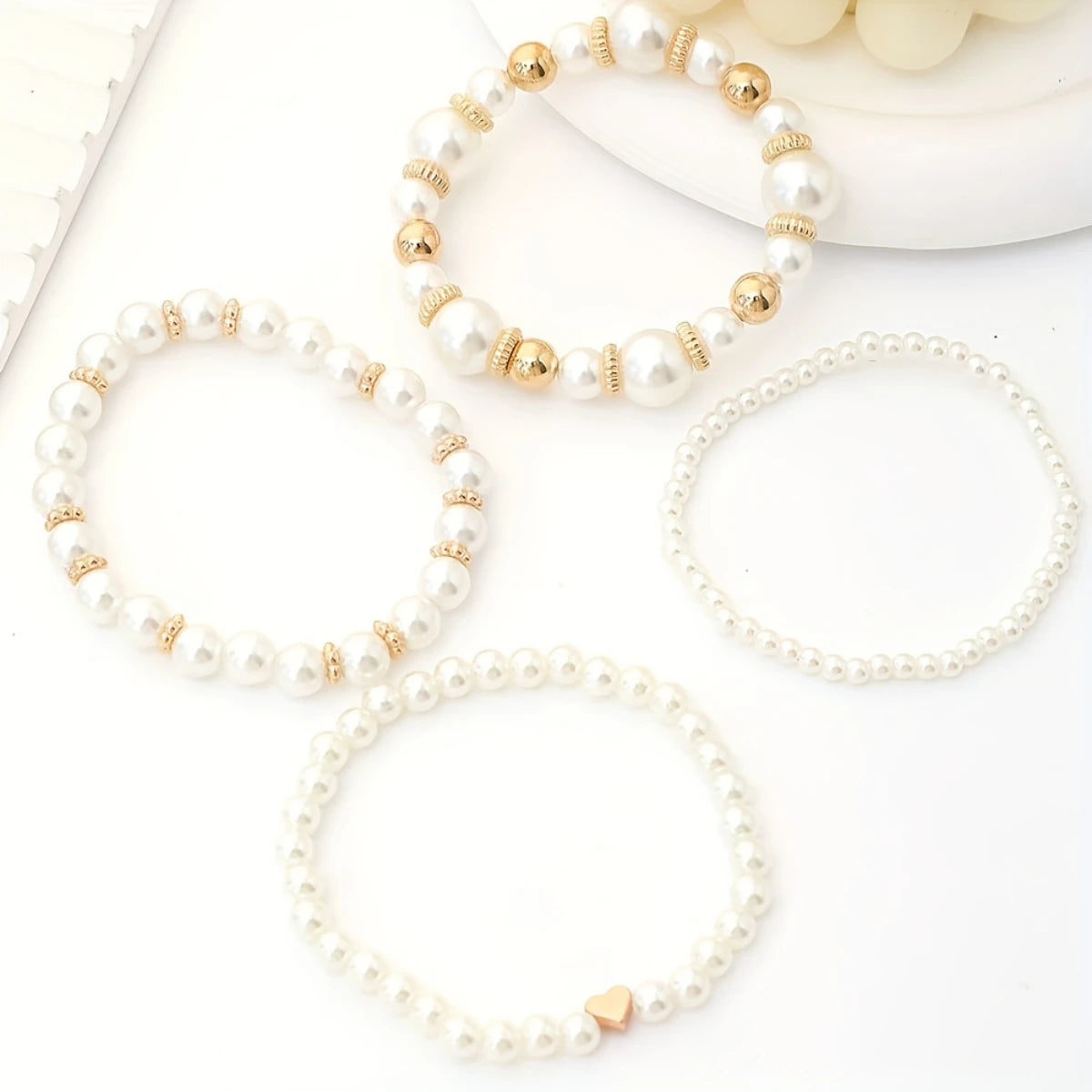 Love Pearl Bracelet Set