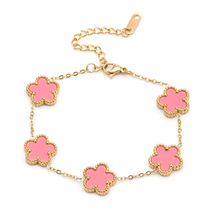 Gold-Plated Clover Bracelet