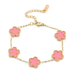 Gold-Plated Clover Bracelet