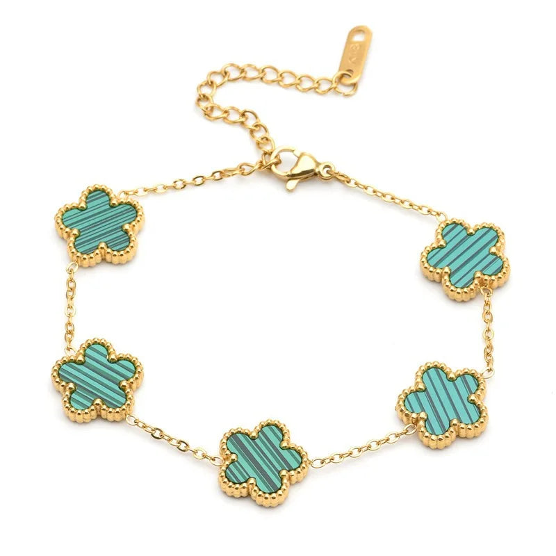 Gold-Plated Clover Bracelet