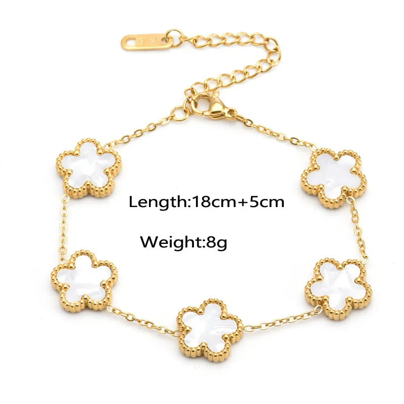 Gold-Plated Clover Bracelet