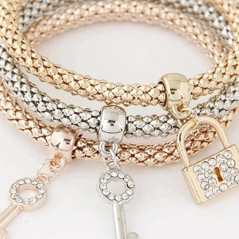 Charm Trio Bracelet Set