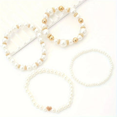 Love Pearl Bracelet Set